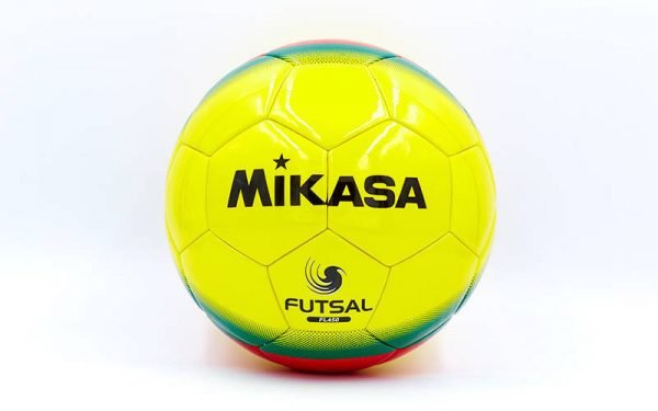 Мяч для футзала №4 Клееный-PU MIK (желтый-красный-зеленый)