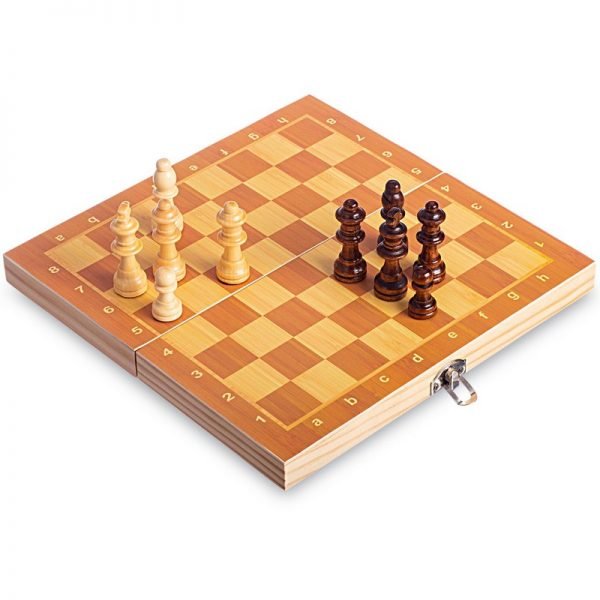 Шахматы настольная игра деревянные на магнитах (р-р доски 29см x 29см)