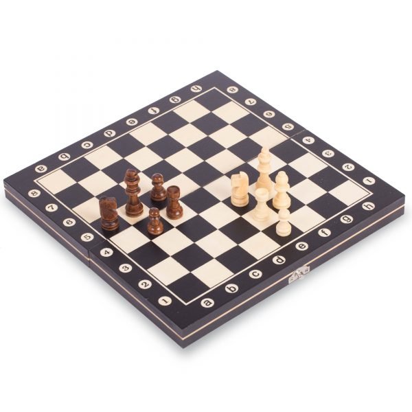 Шахматы настольная игра деревянные (р-р доски 29см x 29см)