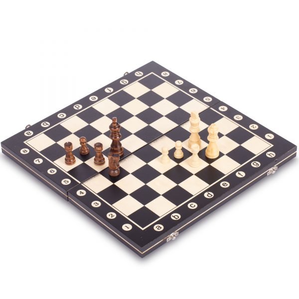 Шахматы настольная игра деревянные (р-р доски 39см x 39см)