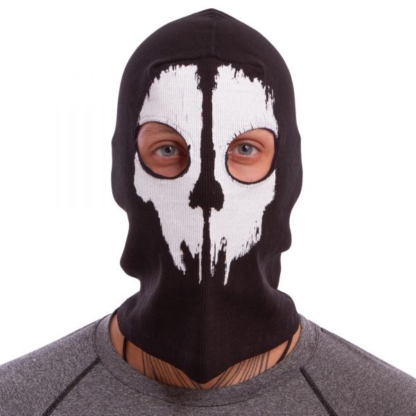 Подшлемник балаклава-маска Скелет Horror (коттон, черный-белый)