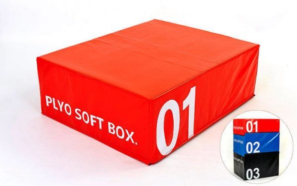 Бокс плиометрический мягкий (1шт) Zelart SOFT PLYOMETRIC BOXES (EPE, PVC,р-р 70х70х30см, красный)
