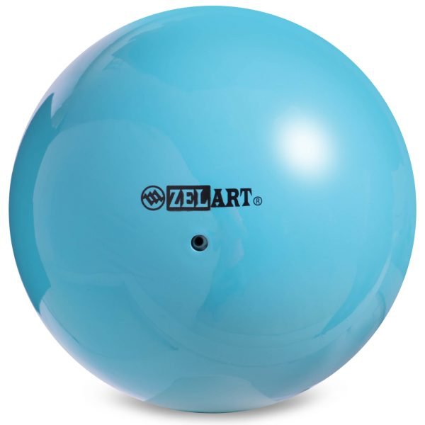 Мяч для художественной гимнастики 15см Zelart (PVC, d-15см, 240гр,цвета в ассортименте) - Цвет Голубой