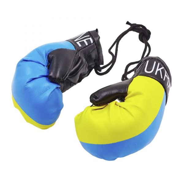 Сувенир (подвеска) Перчатки боксерские Украина в машину (PU, l-10,5см, 1уп-6пар,цена за 2шт)