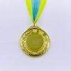 Заготовка медали спортивной пластиковая с лентой HIT d-5см (15g, 1-золото, 2-серебро, 3-бронза) - Цвет Золотой