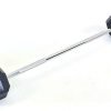 Штанга фиксированная прямая обрезиненная Rubber Hexagon Barbell 50кг (гриф l-95см)