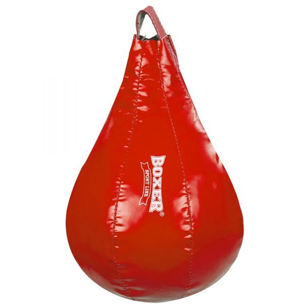 Груша набивная Каплевидная подвесная BOXER Капля большая (ткань ПВХ 0,7мм, наполн.-ветошь х/б, красный, синий) - Цвет Красный
