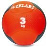 Мяч медицинский медбол Zelart Medicine Ball 3кг (резина, d-21,5см, красный-черный)