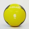 Мяч медицинский медбол Zelart Medicine Ball 6кг (резина, d-24см, желтый-черный)