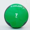 Мяч медицинский медбол Zelart Medicine Ball 7кг (резина, d-28,5см, зеленый-черный)