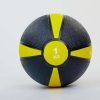Мяч медицинский медбол Zelart Medicine Ball 1кг (резина, d-19см, черный-желтый)