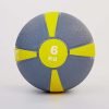 Мяч медицинский медбол Zelart Medicine Ball 6кг (резина, d-24см, серый-желтый)