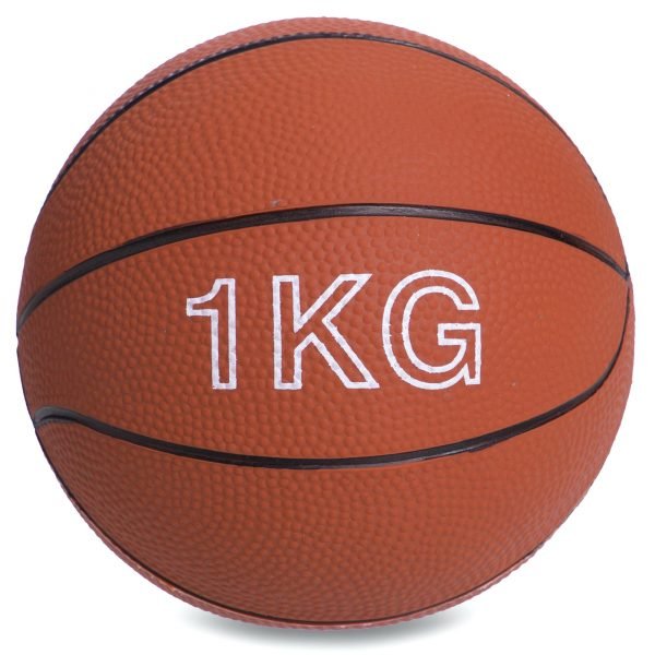 Мяч медицинский медбол Record Medicine Ball 1кг (верх-резина, наполнитель-песок, d-13см,цвета в ассортименте)