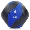 Мяч медицинский медбол с двумя рукоятками Record Medicine Ball 4кг (резина, d-23см, черный-синий)