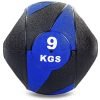 Мяч медицинский медбол с двумя рукоятками Record Medicine Ball 9кг (резина, d-27,5см, черный-синий)