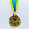 Медаль спортивная с лентой AIM  d-5см Кошки (металл, 25g, 1-золото, 2-серебро, 3-бронза) - Цвет Золотой