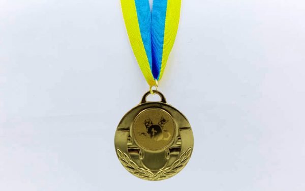 Медаль спортивная с лентой AIM  d-5см Кошки (металл, 25g, 1-золото, 2-серебро, 3-бронза) - Цвет Золотой