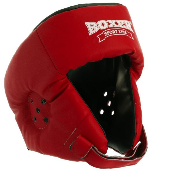 Шлем боксерский открытый Кожвинил BOXER (р-р L, цвета в ассортименте) - Красный-L