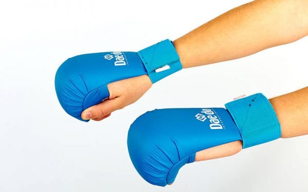 Перчатки для каратэ DADO (PU, р-р S-L,  манжет на резинке, цвета в ассортименте) - Синий-S