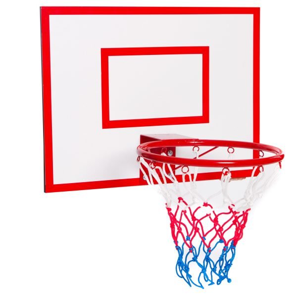 Щит баскетбольный с кольцом и сеткой UR (щит-ламин.ДСП,р-р 60x50см, кольцо d-30см, сетка NY)