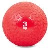 Мяч набивной слэмбол для кроссфита рифленый Record SLAM BALL 3кг (PVC, минеральный наполнитель, d-23см, красный)