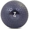 Мяч набивной слэмбол для кроссфита рифленый Record SLAM BALL 7кг (PVC, минеральный наполнитель, d-23см, черный)