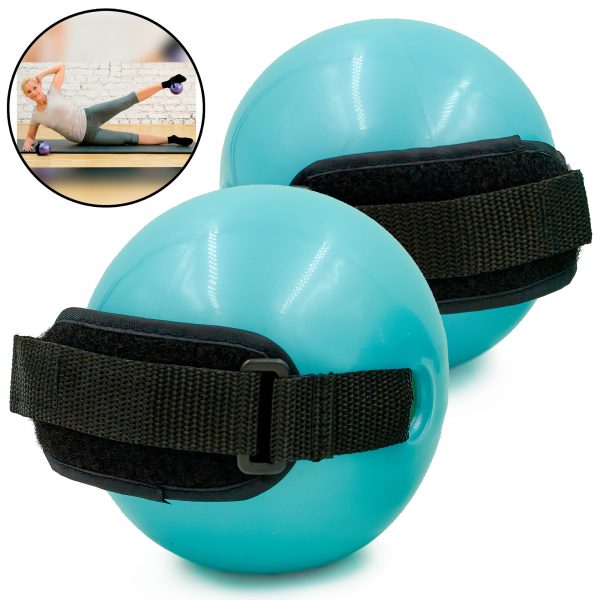Мяч утяжеленный с манжетом (2x1LB) Pro Supra WEIGHTED EXERCISE BALL (резина, d-11, голубой)