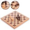 Шахматы, шашки 2 в 1 деревянные (фигуры-дерево, р-р доски 52см x 52см)