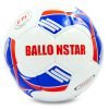 Мяч футбольный №5 PU ламин. BALLONSTAR цвета в ассортименте (№5, 5 сл., сшит вручную) - Цвет Синий-красный