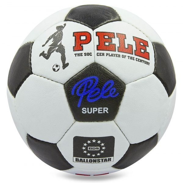 Мяч футбольный №5 PU ламин. PELE (№5, 5 сл., сшит вручную)