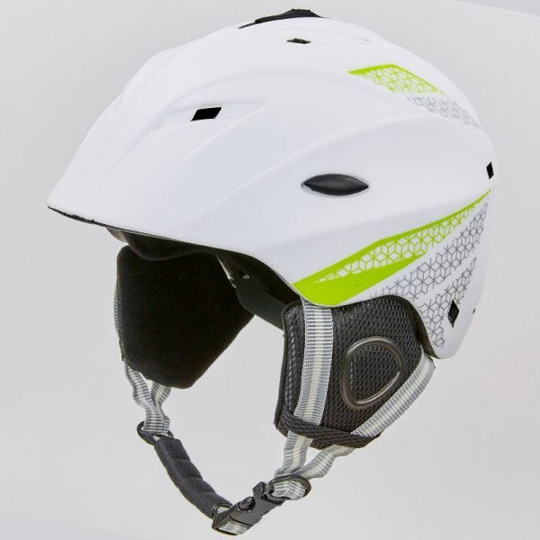 Шлем горнолыжный с механизмом регулировки MOON (PC, p-p M-L-55-61, цвета в ассортименте) - Белый-салатовый-L (58-61)