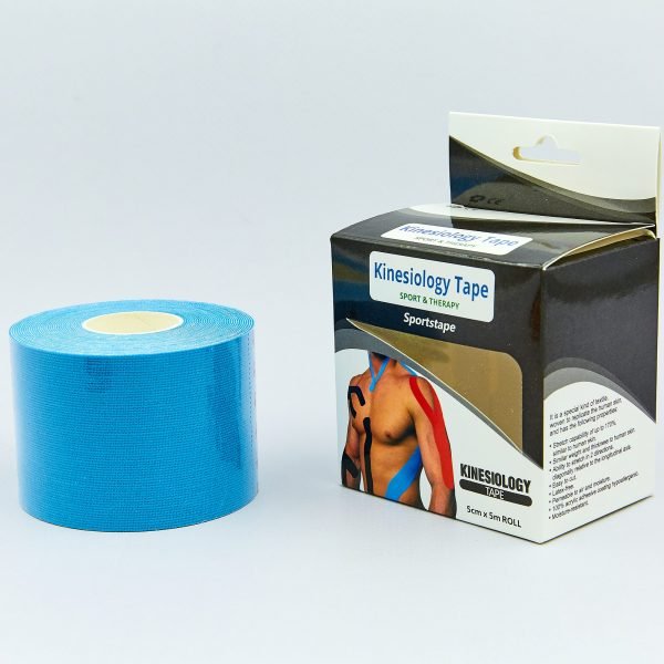 Кинезио тейп в рулоне 5см х 5м (Kinesio tape) эластичный пластырь (бежевый, синий, салатовый)