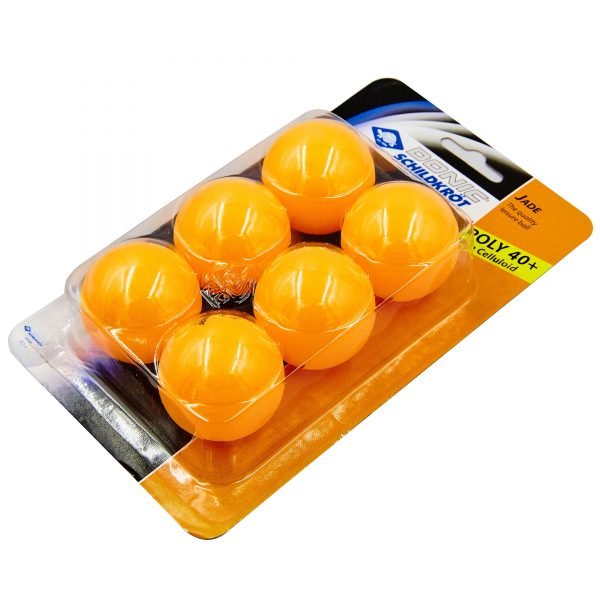 Набор мячей для настольного тенниса 6 штук DONIC JADE (пластик, d-40мм, оранжевый)