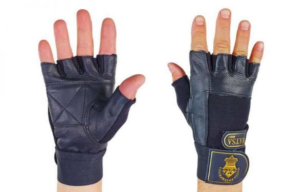 Перчатки для тяжелой атлетики кожаные MATSA Атлет размер S-XL черный - S