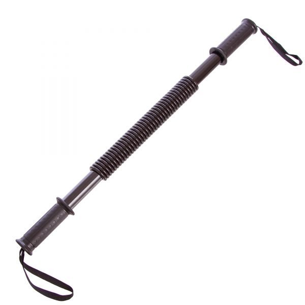 Эспандер силовой прут Power Twister (металл, ручка резина, l-65см, d-3,8см, нагрузка 40кг, черный)