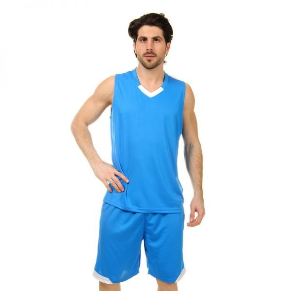 Форма баскетбольная мужская Lingo (PL, размер L-5XL 160-190, цвета в ассортименте) - Голубой-белый-L (рост 160-165)
