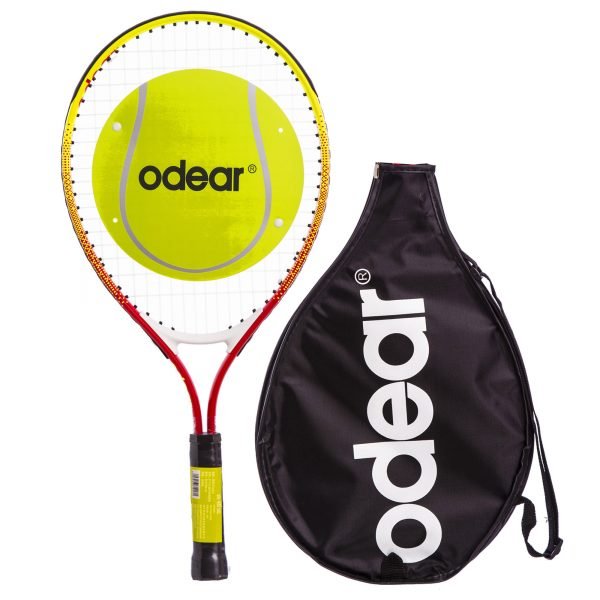 Ракетка для большого тенниса детская ODEAR (алюминий, 6-7лет, 21in, красный)
