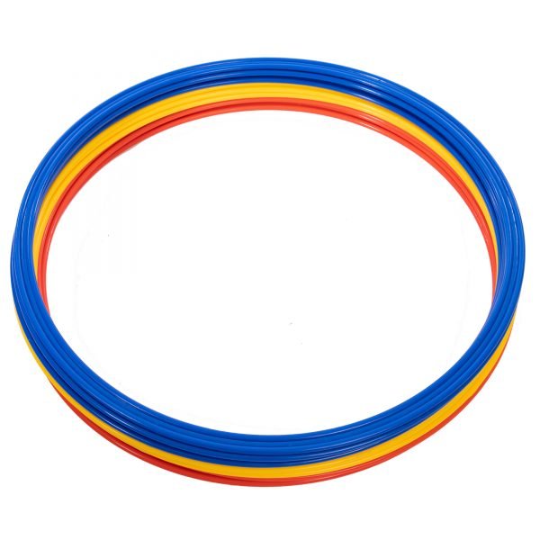 Кольца тренировочные (пластик, d-60см, в комплекте 12шт., цвета в ассортименте)