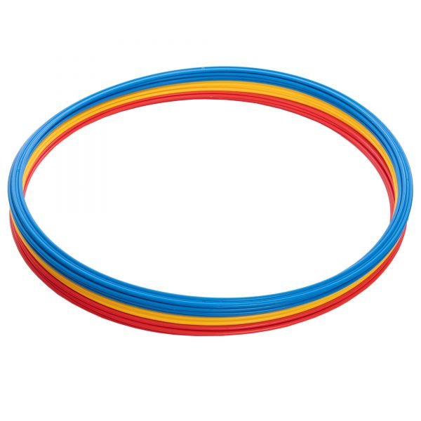 Кольца тренировочные (пластик, d-70см, в комплекте 12шт., цвета в ассортименте)
