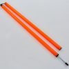 Шест для слалома тренировочный 2 сложения (пластик, метал. штык для крепления в грунт, 183x3см, цвета в ассортименте) - Цвет Оранжевый