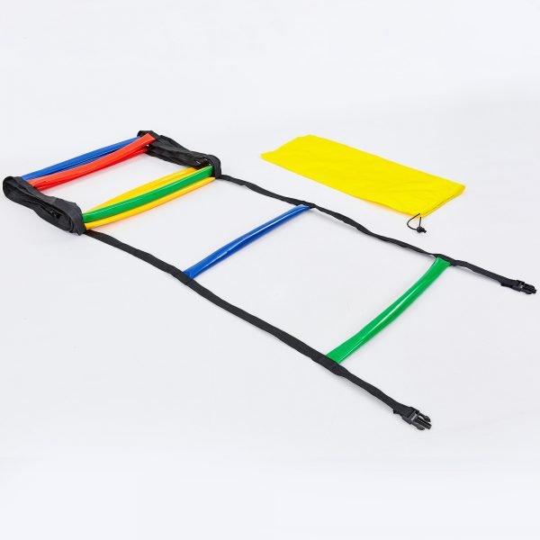 Координационная лестница дорожка с барьерами мягкая 6м (12 перекладин) (PVC, разноцветный)