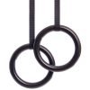 Кольца гимнастические для Кроссфита (ленты-нейлон l-4,5м, кольцо-ABS d-23см, черный)