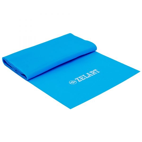 Лента эластичная для фитнеса и йоги Record (р-р 1,2мx15смx0,3мм) (TPR, упаковка-пластиквая туба, цвета в ассортименте) - Цвет Голубой