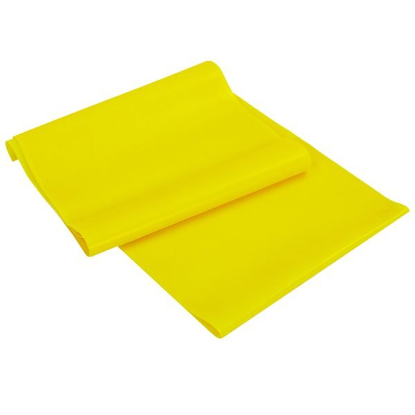 Лента эластичная для фитнеса и йоги CUBE (р-р 1,5мx15смx0,35мм) (латекс, цвета в ассортименте) - Цвет Желтый