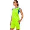 Форма баскетбольная женская Lingo (полиэстер, размер L-2XL(44-50), цвета в ассортименте) - Салатовый-синий-L (44-46)