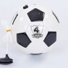 Мяч футбольный тренировочный футбольный тренажер №4 (PU, черный-белый)