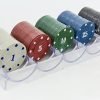Фишки для покера в пластиковом боксе (100 фишек с номиналом, 4гр)