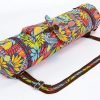 Сумка для йога коврика Yoga bag FODOKO (размер 16смх70см, полиэстер, хлопок, красный-желтый)
