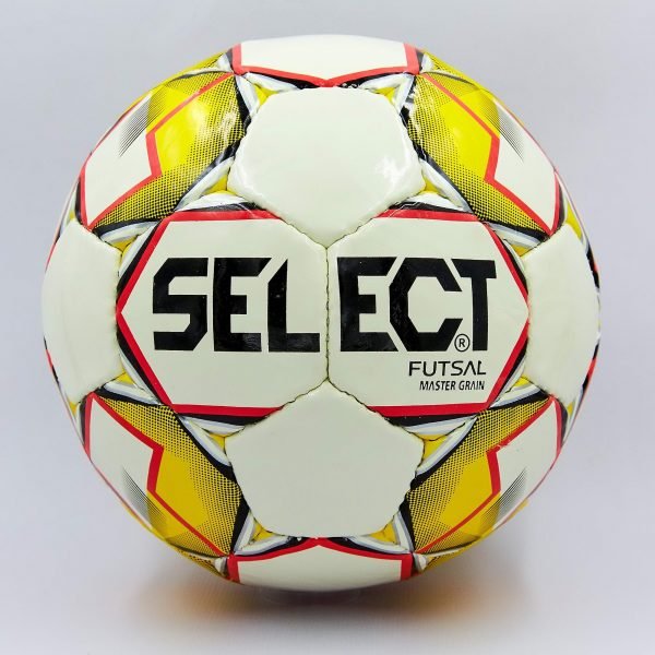 Мяч для футзала №4 ламин. ST MASTER  (5 сл., сшит вручную) (белый-желтый)