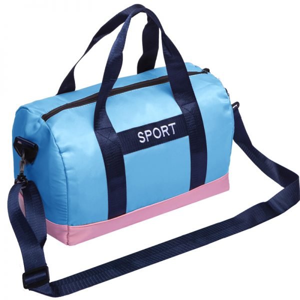 Сумка для спортзала SPORT (полиэстер, р-р 35x22x22см, цвета в ассортименте) - Цвет Голубой-розовый